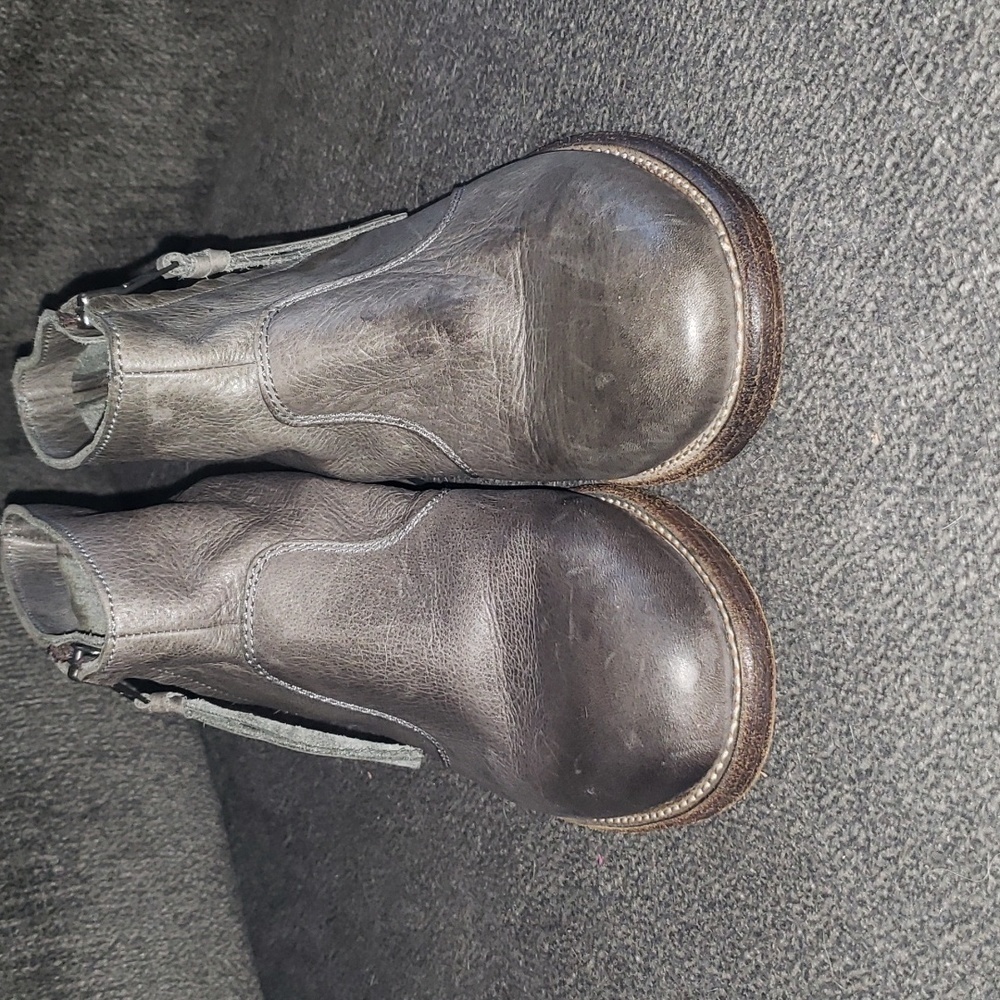 COPY - BLACKSTONE CHARCOAL LEATHER BOOTIES